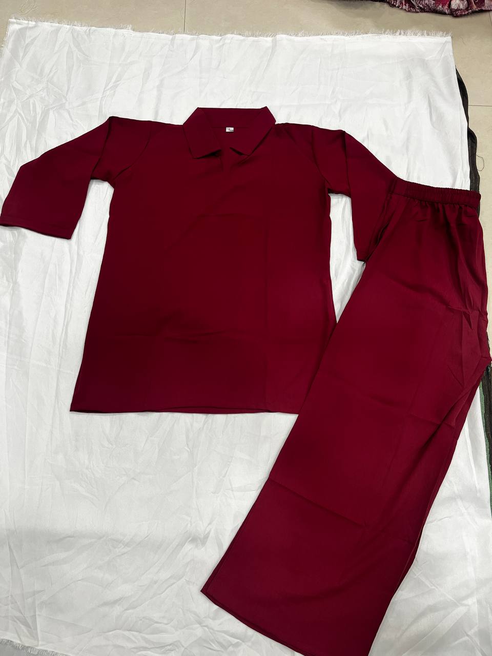 Kitkat Top-Plazoo Maroon Co-ord Set
