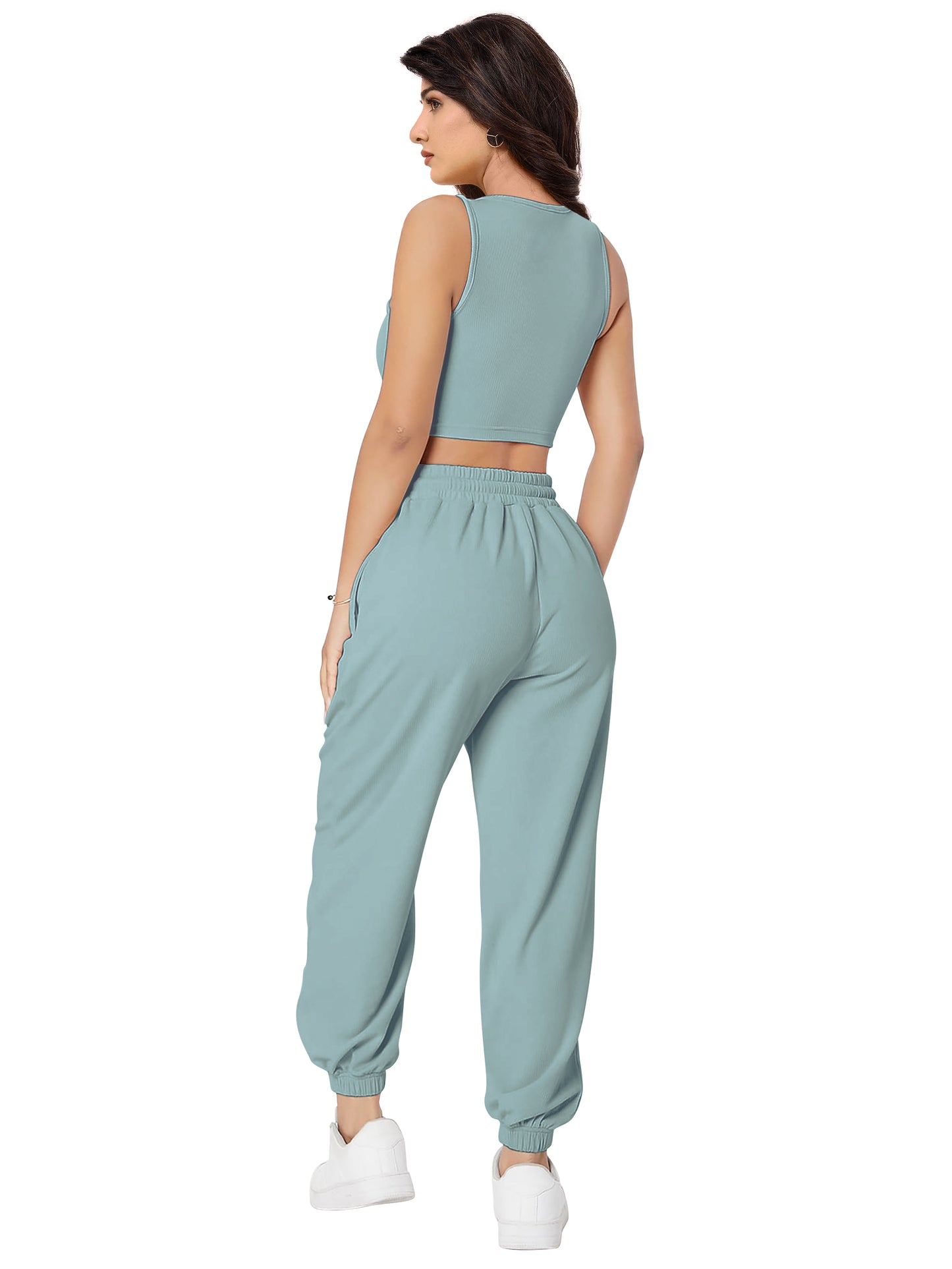 Crop Top & Jogger Cord Set DD 13 - Pista