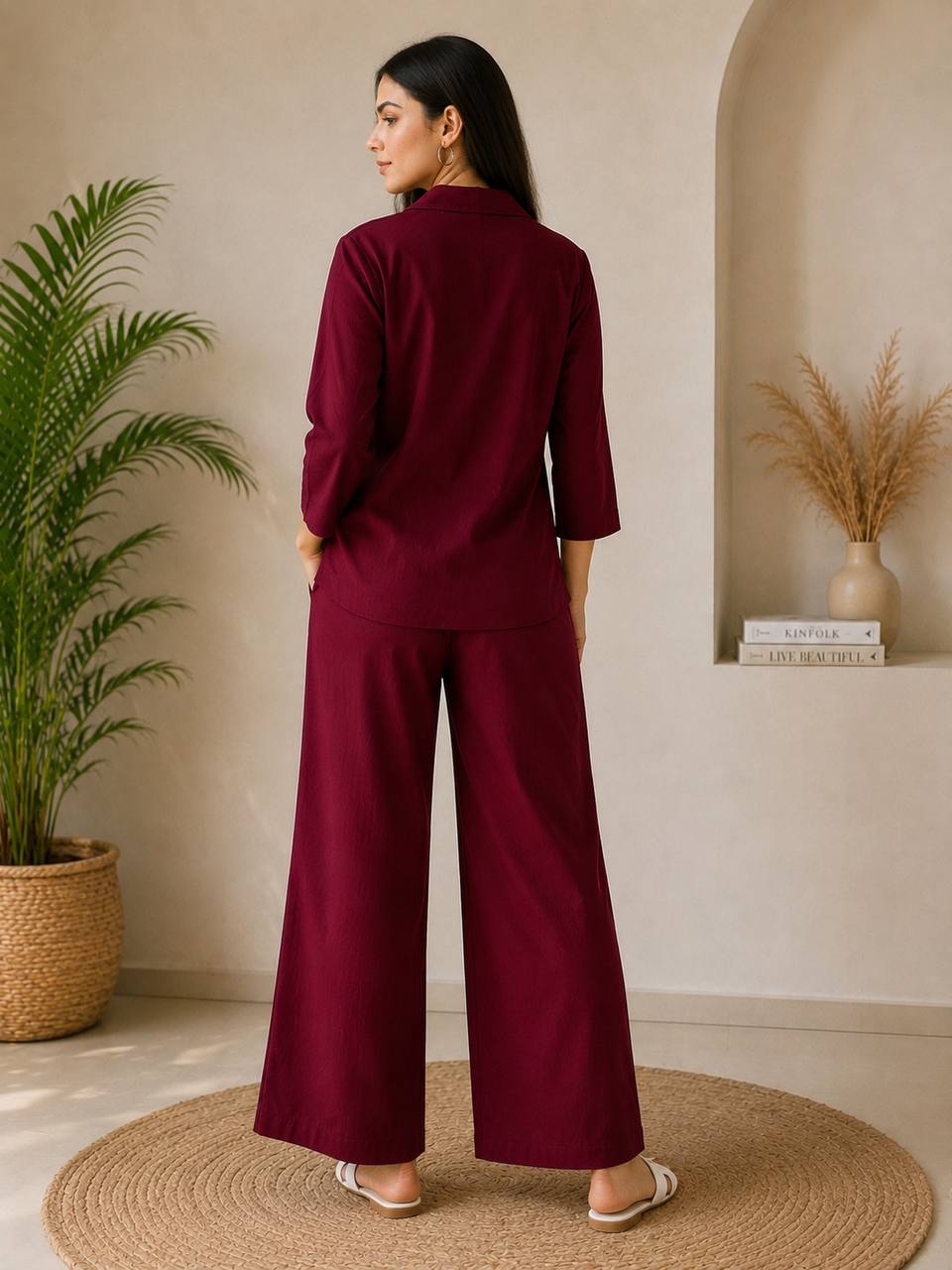 Kitkat Top-Plazoo Maroon Co-ord Set